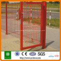 Folded wire mesh fence gate